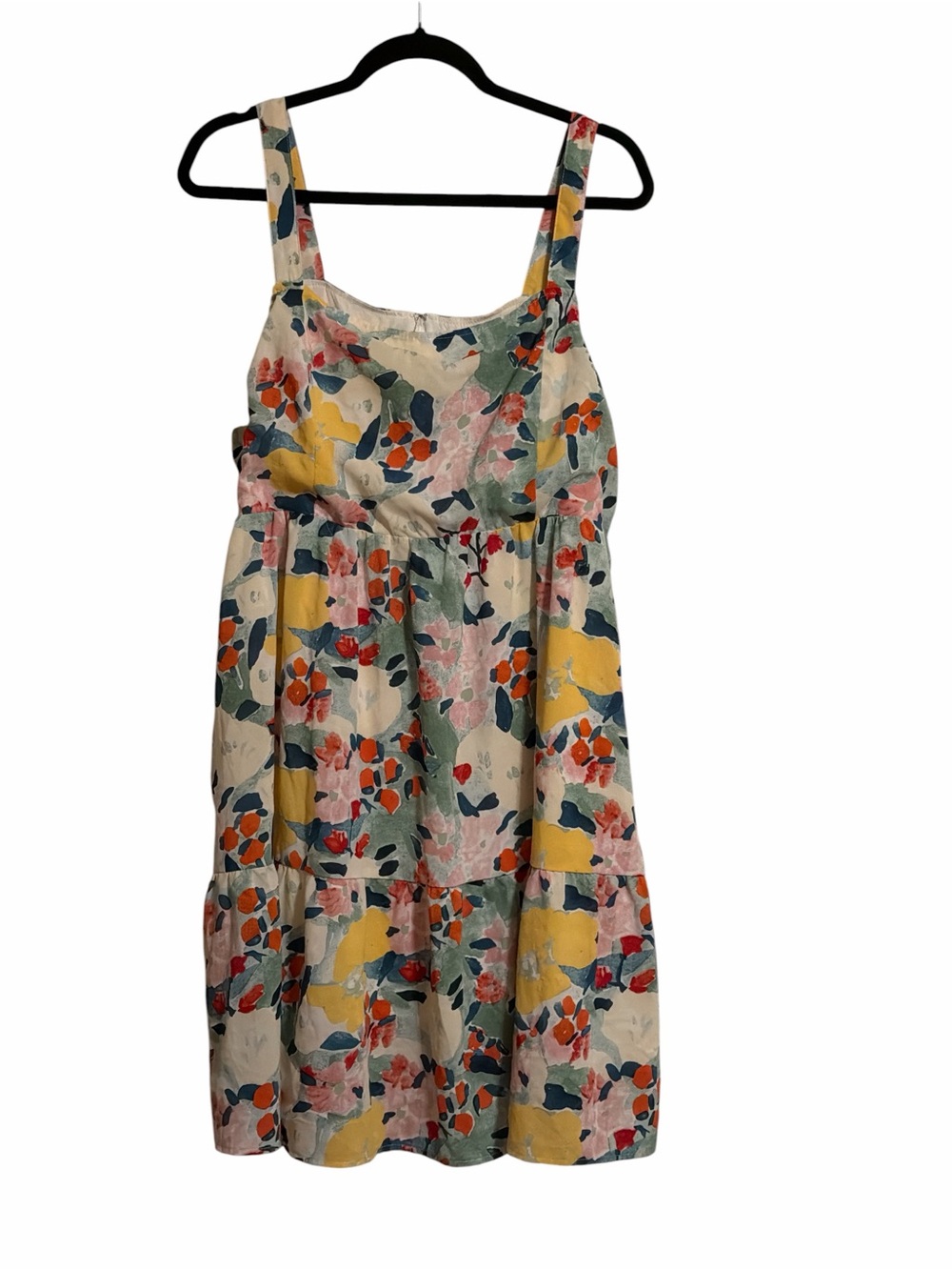 Chic Soul Watercolor Floral Tiered Tank Dress 👗 Size XL 14-16